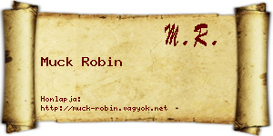 Muck Robin névjegykártya